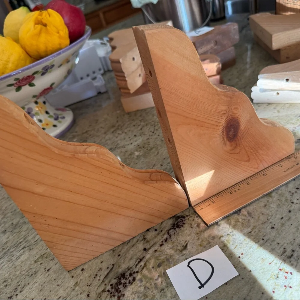Several sets of Wood Grain Tan Decorative Wall Corbels or Shelf braces - Pair